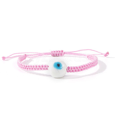Handmade Lampwork Evil Eye Bead Braided Bracelets UN6877-3-1