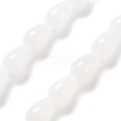 Natural White Jade Beads Strands G-B106-A31-02-1