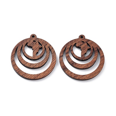 Walnut Wood Laser Cut Pendants WOOD-Q051-05M-1