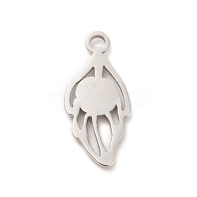 Non-Tarnish 304 Stainless Steel Pendant Cabochon Settings STAS-F282-13MC-1