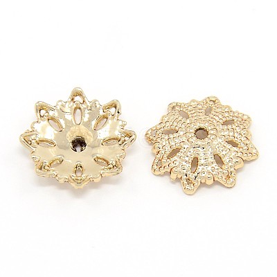 Alloy Filigree Flower Bead Caps PALLOY-J218-030G-1