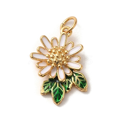 Brass Enamel Pendants LS-KK-K358-02A-G-1