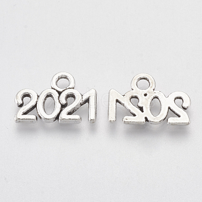Tibetan Style Alloy Charms X-TIBE-T010-36AS-RS-1