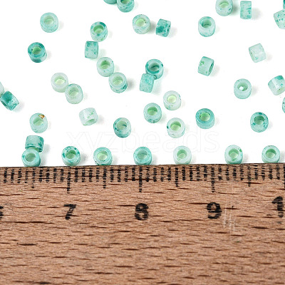 Opaque Picasso Cylinder Glass Beads SEED-Q039-06A-15-1