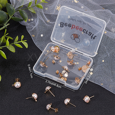 20Pcs Brass Stud Earring Findings KK-BBC0002-38-1