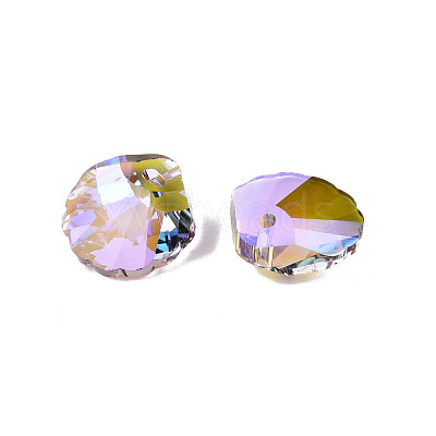 Electroplated Glass Pendants EGLA-N006-062-1
