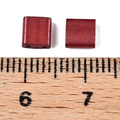 2-Hole Baking Paint Glass Seed Beads SEED-S023-17C-19-1