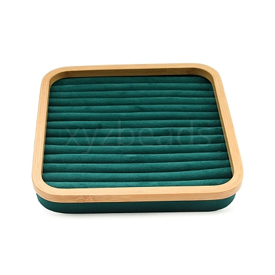 Velvet & Bamboo Jewelry Display Tray PW-WG82846-05-1