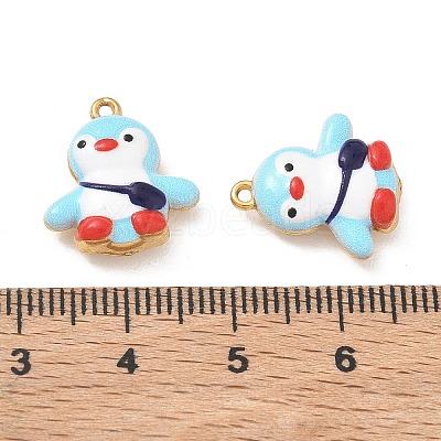 304 Stainless Steel Enamel Pendants STAS-Q119-18G-01-1