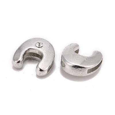 Letter Slider Beads for Watch Band Bracelet Making ALRI-O012-U-NR-1