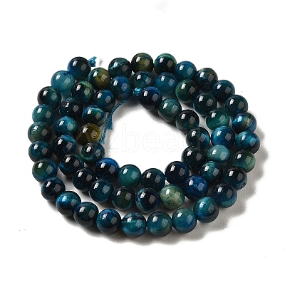 Grade AB+ Dyed Natural Tiger Eye Beads Strands X-G-G102-A02-02-1