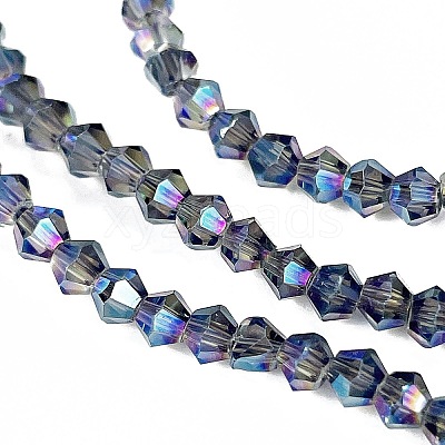 Transparent Electroplate Glass Beads Strands EGLA-A039-T3mm-UA07-1