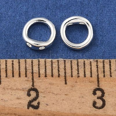 Brass Ring Charm Connectors KK-P284-06S-1