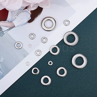 Stainless Steel Flat Washers AJEW-UN0001-007P-1