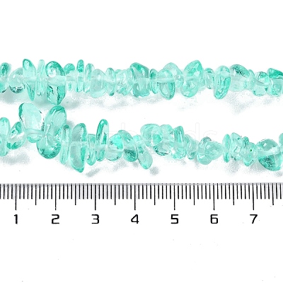 Spray Painted Transparent Glass Beads Strands GLAA-P060-01A-08-1
