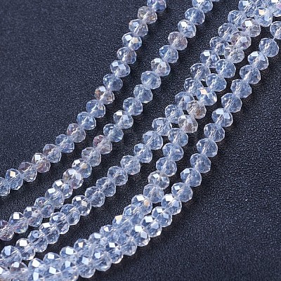 Electroplate Glass Beads Strands EGLA-A034-T8mm-B02-1