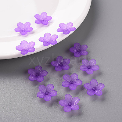 Frosted Acrylic Bead Caps X-MACR-S371-08A-747-1
