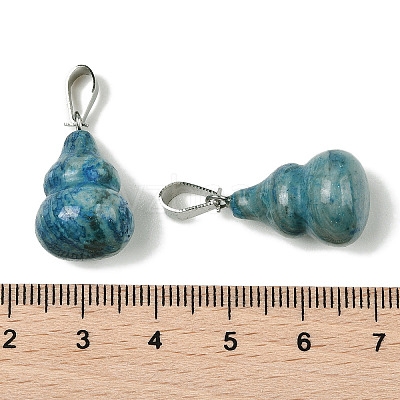 Dyed & Heated Natural Blue Agate Pendants G-B127-03P-06-1