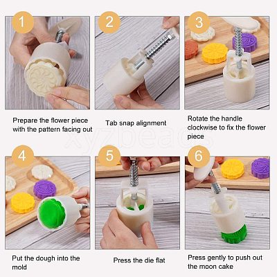 Plastic Moon Cake Moulds DIY-PH0025-26-1