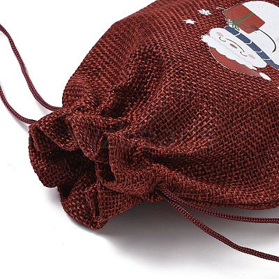Christmas Theme Jute Cloth Storage Bags LS-ABAG-F010-01B-09-1