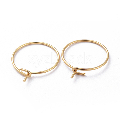 316 Surgical Stainless Steel Hoop Earrings Findings STAS-K146-039-20mm-G-1