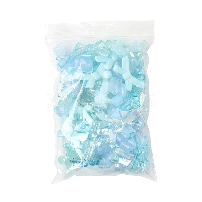 70Pcs 7 Styles Opaque & Transparent Acrylic Beads MACR-FS0002-13-1