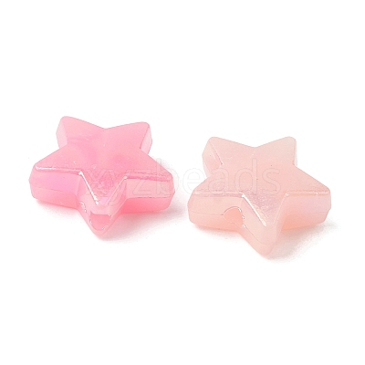 UV Plating Opaque Acrylic Beads OACR-G058-18C-1