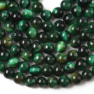 Dyed Natural Tiger Eye Beads Strands X-G-G102-A01-02-1
