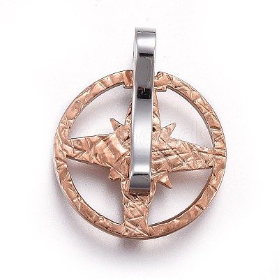 304 Stainless Steel Pendants STAS-O124-23M-1