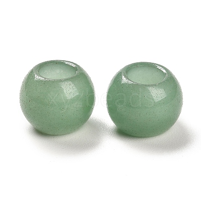 Natural Green Aventurine European Beads X-G-R488-01N-1