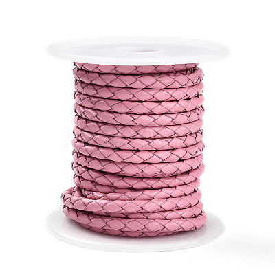 Braided Cowhide Leather Cord NWIR-N005-01D-3mm-1