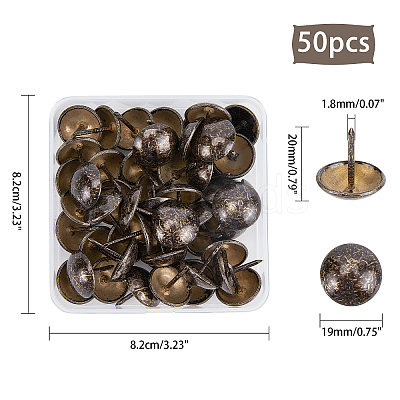 Iron Round Head Nails AJEW-GA0001-54-1