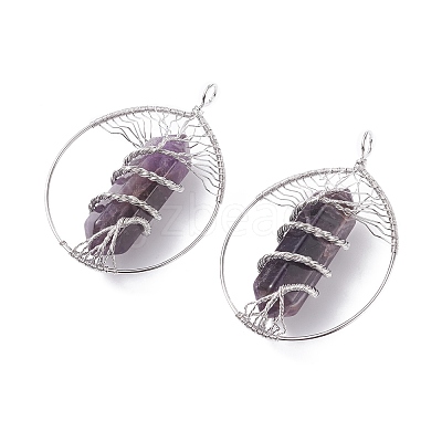 Natural Amethys Big Pendants G-F702-02P-B-1