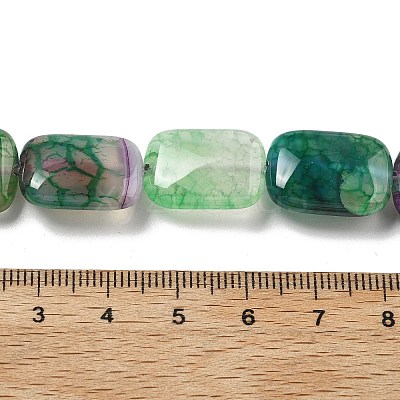 Natural Banded Agate Imitation Ruby in Zoisite Beads Strands G-K392-B03-13x18mm-1