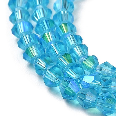 Transparent Electroplate Glass Beads Strands EGLA-A039-T3mm-L19-1