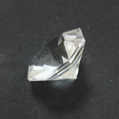 Acrylic Rhinestone Pointed Back Cabochons LS-GACR-WH0001-01C-1