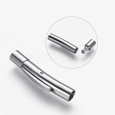 Tarnish Resistant 304 Stainless Steel Bayonet Clasps X-STAS-G108-01P-1