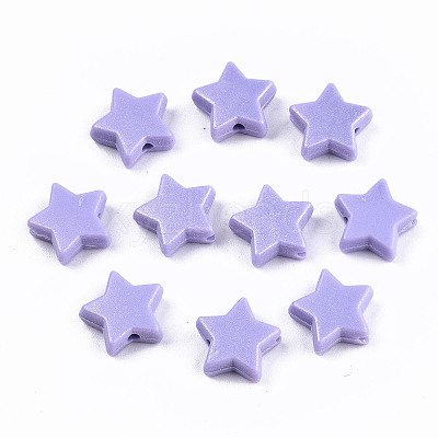 Spray Painted Acrylic Beads LS-X-MACR-T037-06B-1