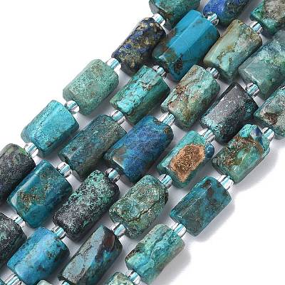Natural Chrysocolla and Lapis Lazuli Beads Strands G-C275-A01-01-1