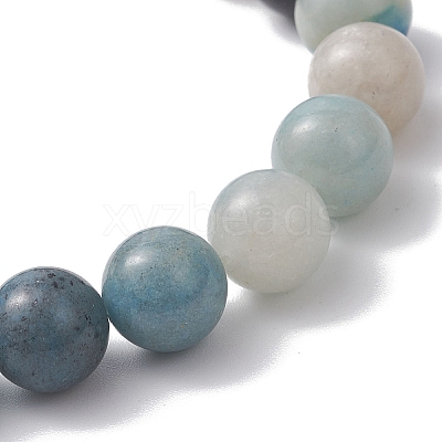 Round Natural Trolleite Beads Stretch Bracelets for Women BJEW-JB12731-1