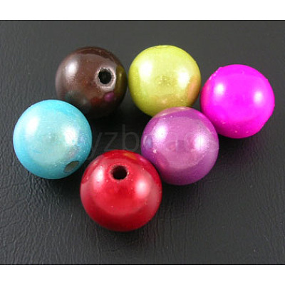 Spray Painted Acrylic Beads X-PB9575-1