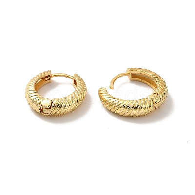 Long-Lasting Plated Brass Hoop Earrings LS-EJEW-K093-13G-1