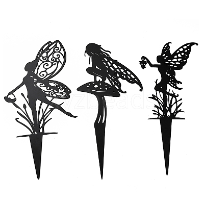 Iron Fairy Garden Stakes AJEW-Z050-01B-1