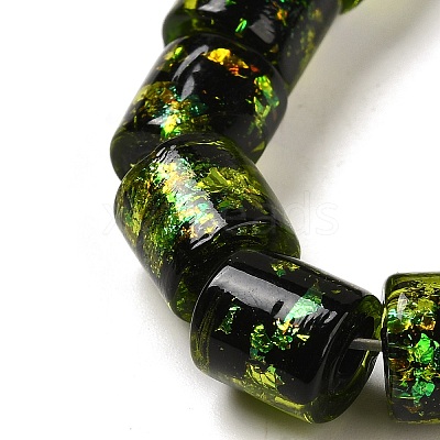 Handmade Dichroic Foil Glass Beads Strands DICH-U001-09D-1