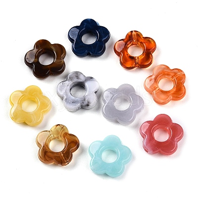 Gradient Color Transparent Acrylic Beads OACR-N137-49R-1