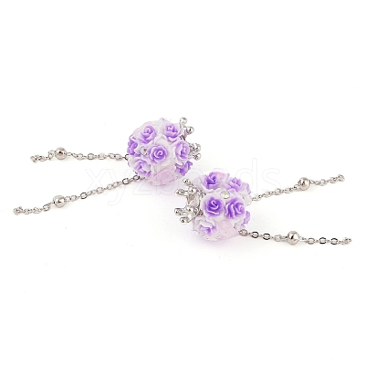 Handmade Luminous Polymer Clay Rhinestone Beads CLAY-H003-09P-01-1