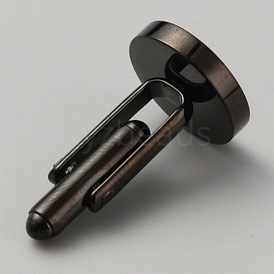 Stainless Steel Cuff Button STAS-WH0036-27EB-1