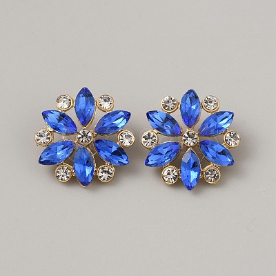 Flower Sew on Rhinestone FIND-WH0152-558KCG-01-1