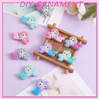 12Pcs 4 Colors Silicone Focal Beads JX774A-1