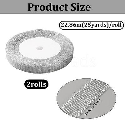 2Rolls Glitter Metallic Ribbon OCOR-GF0005-78A-02-1